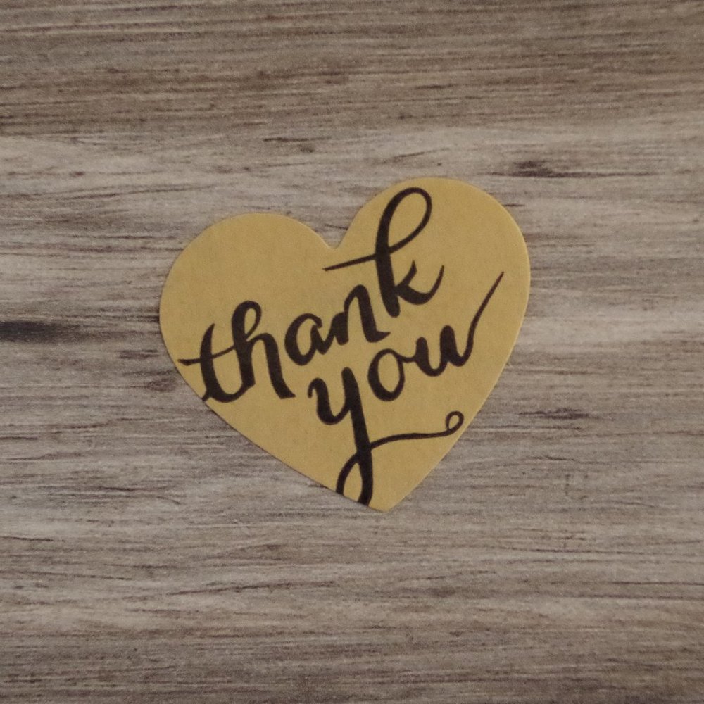 ๐ Thank You Stickers (Heart Shaped) - Picture 4 of 5